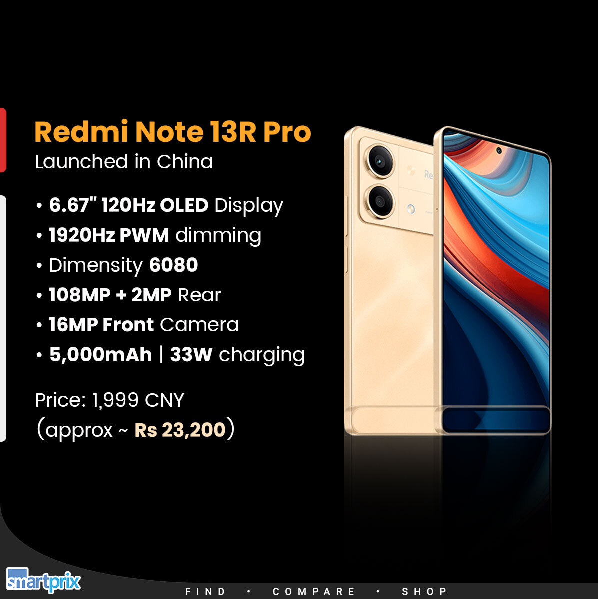 Smartprix's tweet image. Xiaomi Unveils Redmi Note 13R Pro in China

#Xiaomi #RedmiNote13RPro #Redmi
