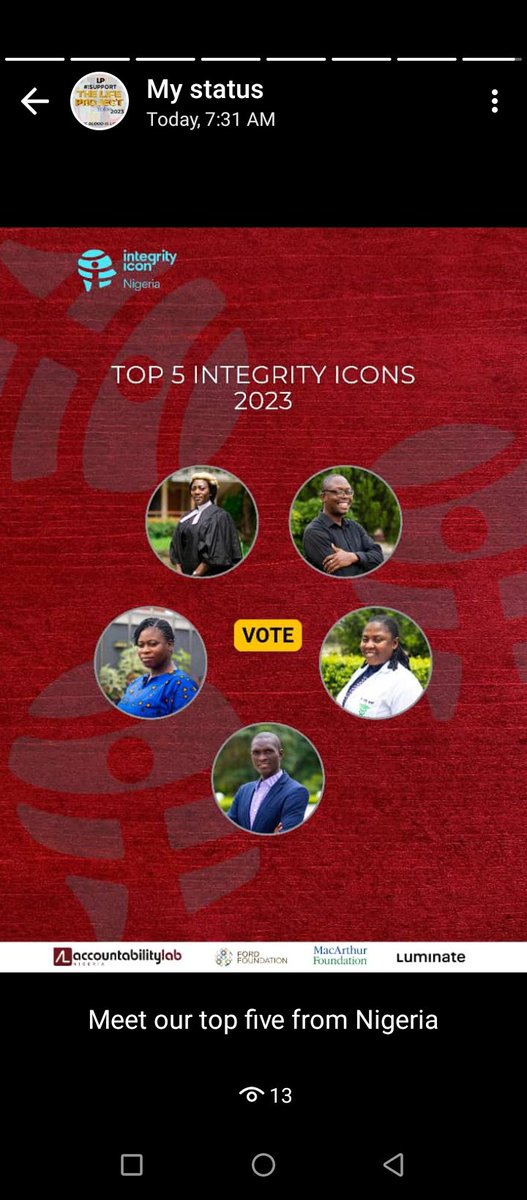 DPriestofAfrica's tweet photo. Meet your first five amongst many ICONS in the public service with outstanding integrity.
Let's votes by tapping the link 👇
https://t.co/oTLcwhGo82
#NameandFame
#AccountabilityMatters
#VoteNow
#IntegrityIconNG
@macfound @fordfoundation #luminate https://t.co/46CaDiKJV3