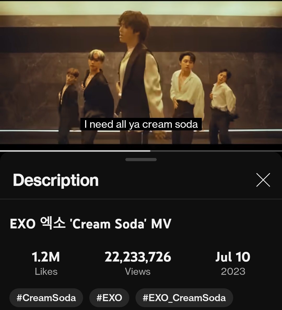 EXOPublicity's tweet photo. Congratulations EXO Killing Voice episode surpassed 20Million Views on YouTube 🎉🎉 &amp; Now is only 2 Million views away from surpassing Cream Soda >⁠.⁠< @weareoneEXO https://t.co/re0oUdnsds