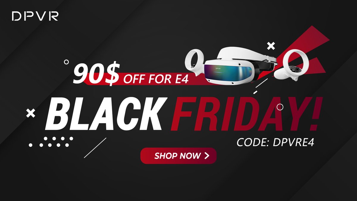 DPVR_Global's tweet photo. 🛒 PC VR sale, $90 off 
⌛ 20-25 Nov, limited time 
🗝 Coupon code: DPVRE4

For hardcore racing fans needing a VR headset to clearly observe oncoming cars' license plates from the back mirror, this is it!  
Links below👇#BlackFriday https://t.co/pfQ2QkZqqU