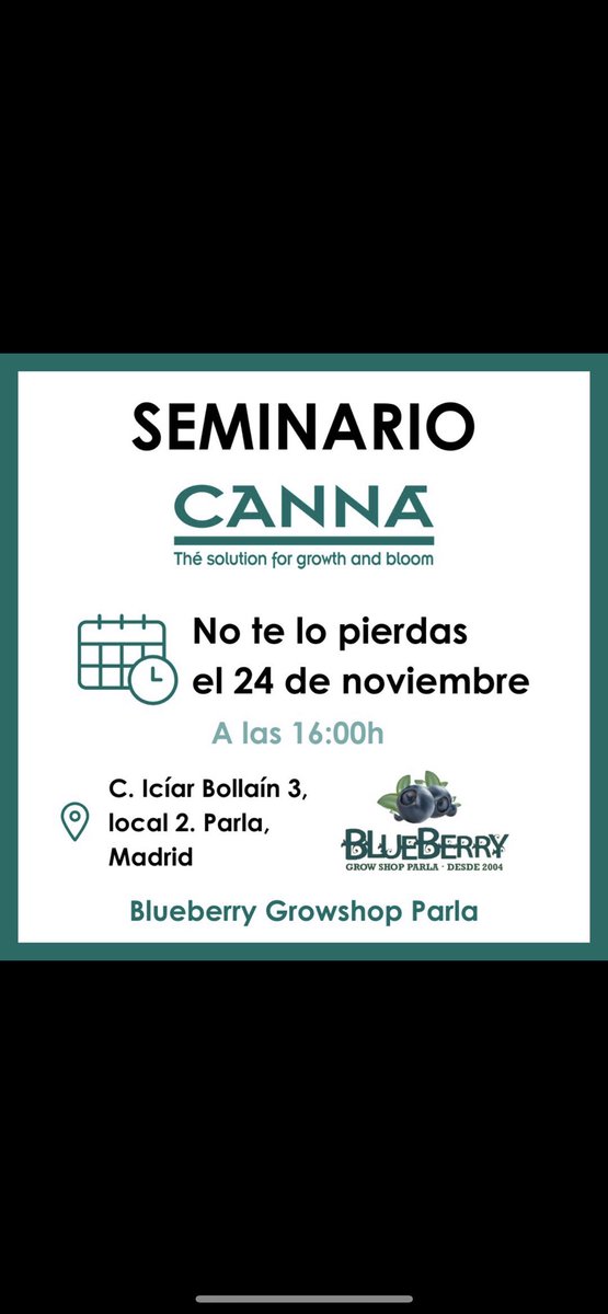 Grow_Blueberry's tweet photo. No os lo perdáis. Se va a tratar el tema de cultivo con led y aprenderemos sobre las distintas técnicas que se pueden aplicar. Si quieres asistir escríbenos por privado. https://t.co/i7eRvlehuR