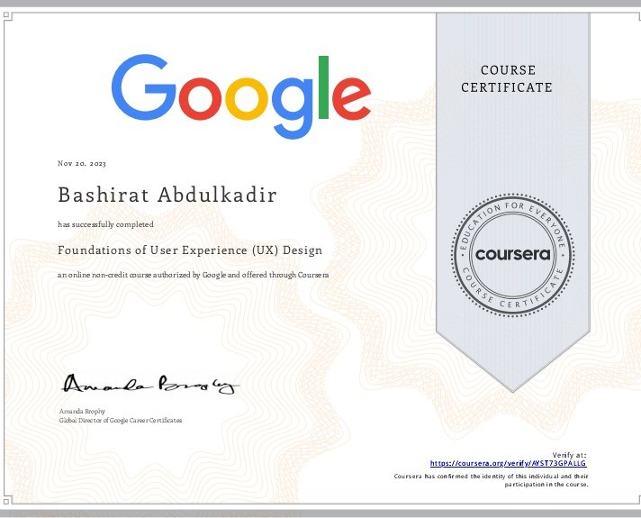 Excited about finishing the initial phase of my UI/UX design journey! Just completed an insightful Coursera course laying the foundation for crafting superb user experiences. Ready to advance and craft impactful designs! #tem_foundation #coursera
#uiuxdesign