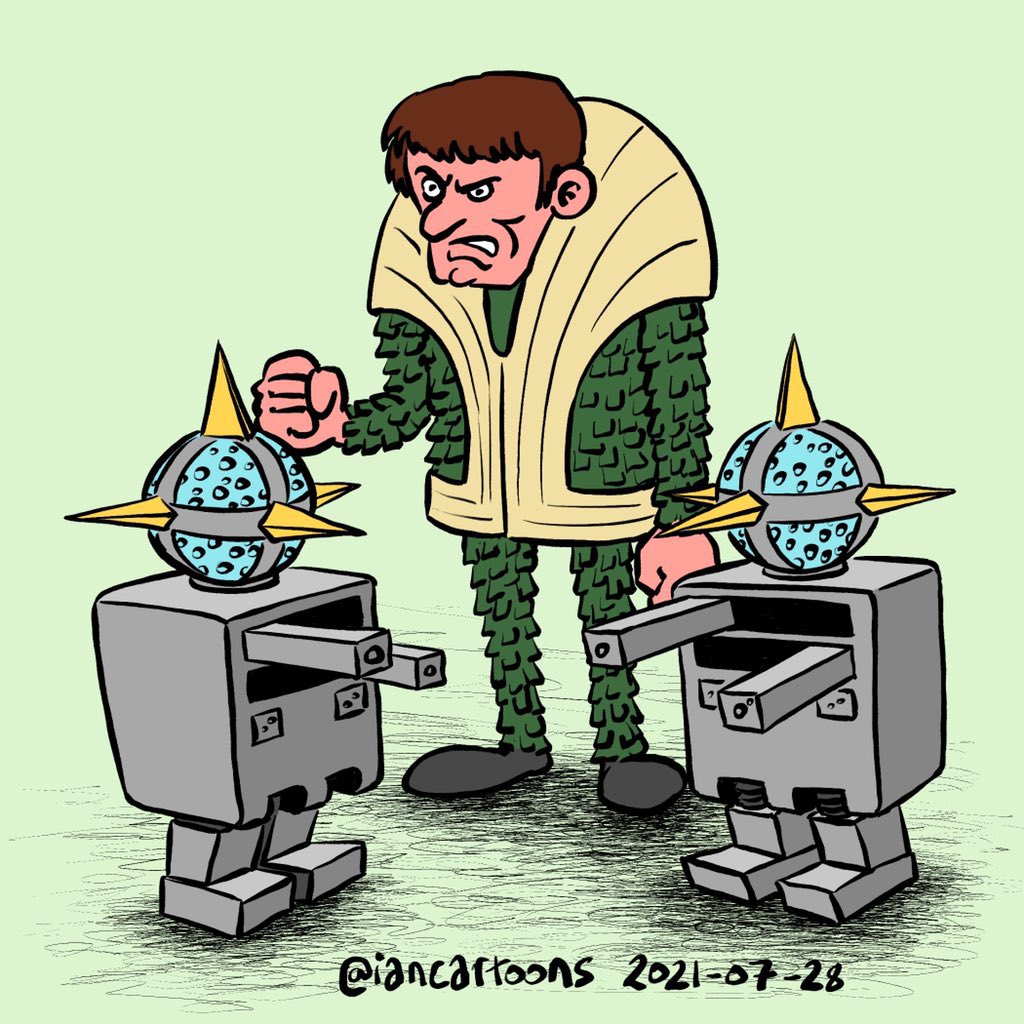 iancartoons's tweet photo. For the classic series this morning it’s a Dominator with his Quarks.
#DoctorWho60 https://t.co/CLmZUrr7yz