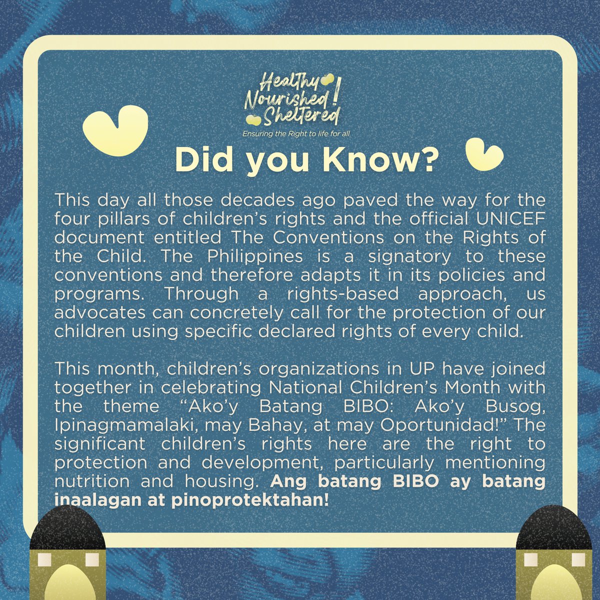 upcradle's tweet photo. children are not our future. As inalienable rights bearers, children deserve to be treated with dignity and respect.  Maligayang World Children’s Day at makabatang araw sa lahat! 😍

#2023NationalChildrensMonth  #UPChildrensMonth #BatangBIBO2023

2/2 https://t.co/TTTmJBdFz2