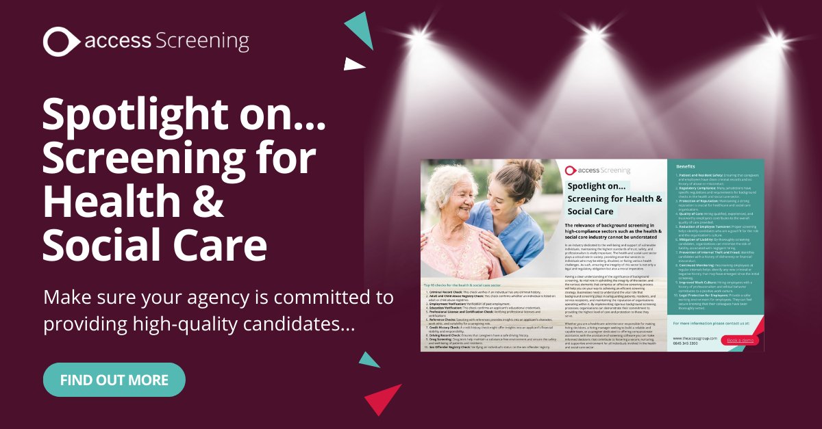 The health &amp; social care sector plays a HUGE role in society, providing essential services to vulnerable individuals ❤️

Ensuring integrity is not only a legal obligation but also a moral imperative.

Download our guide to learn more 👇 ow.ly/WGl250Q7xxt

#HSC #Compliance
