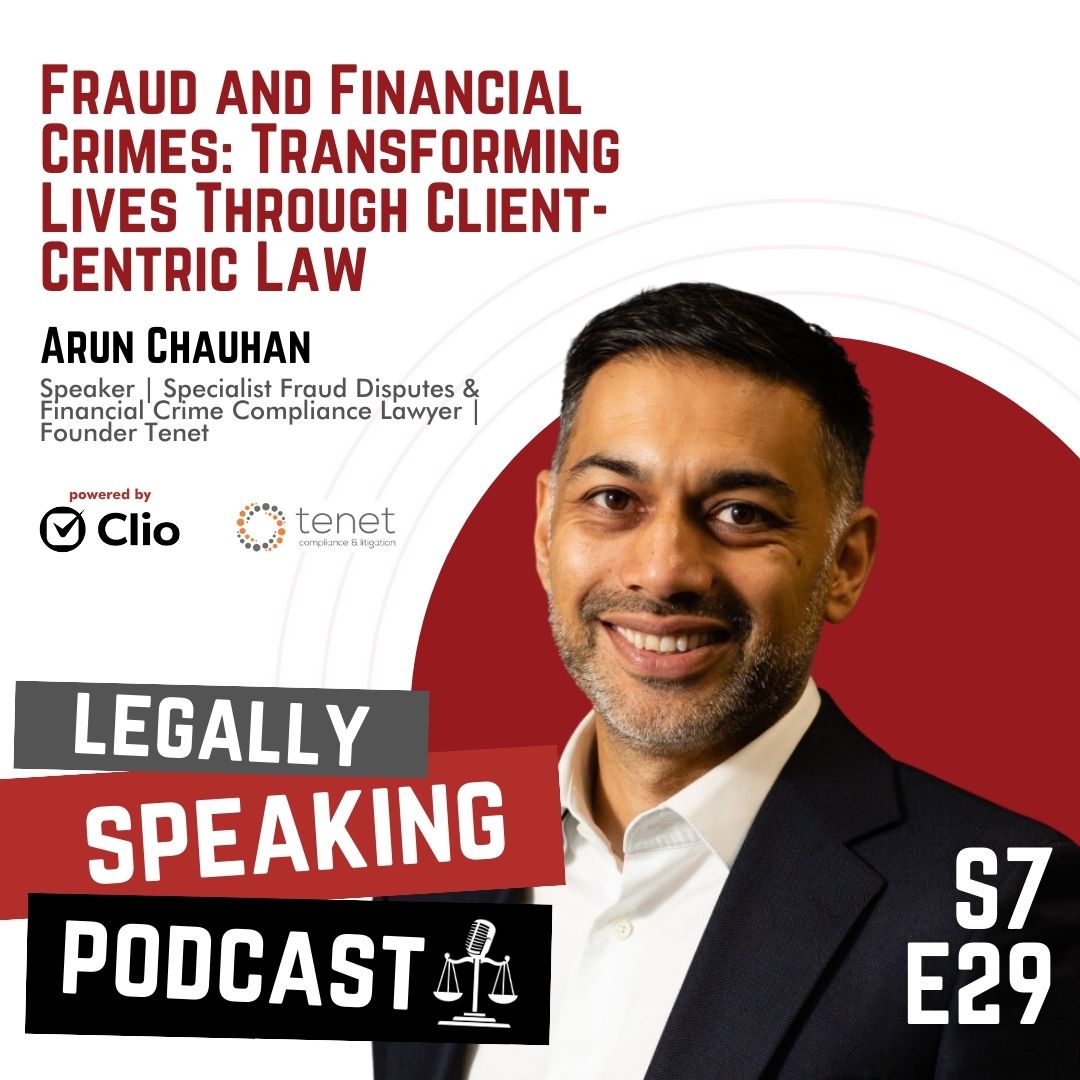 🎙️ Exciting episode on <a href="/LegalSpeakPod/">Legally Speaking Podcast ™️</a> powered by <a href="/goclio/">Clio</a>! Arun Chauhan, law innovator in fraud &amp; financial crimes and Founder of <a href="/tenetlaw/">Tenet Compliance & Litigation</a>, discusses his unique approach &amp; balancing mental health. 🏆 Arun's journey is a masterclass in legal excellence &amp; humanity. OUT NOW🎧