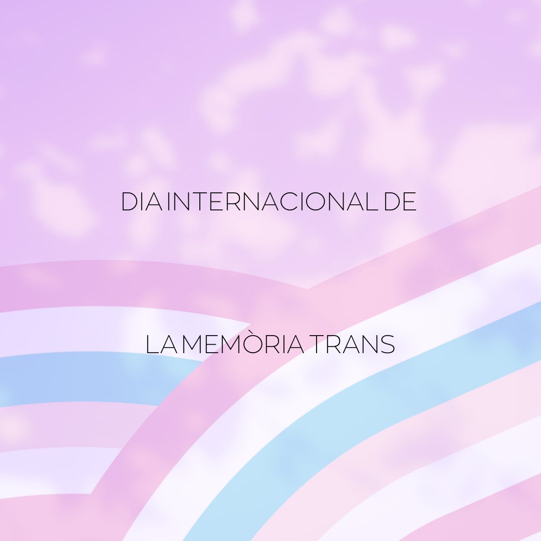 CasalLambda's tweet photo. Mentre tinguem memòria alçarem la veu x recordar les víctimes d #transfòbia El 20 d novembre, emmarcat x l’assassinat de #RitaHester, dona trans afroamericana, commemorem les vides perdudes a mans d l’odi #livetransmatters #memòrieslgtbi #Noalodi https://t.co/cvJmprIDpN