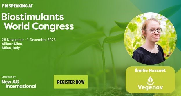 🌿 Biostimulants World Congress. <a href="/Vegenov/">Vegenov</a> sera présent ! Ne manquez pas la présentation d’Émilie Hascoët : "Évaluation des biostimulants : des tests in vitro à l'évaluation de la qualité des fruits." 
 
Programme et inscription : informaconnect.com/biostimulants-…
 
#Biostimulants