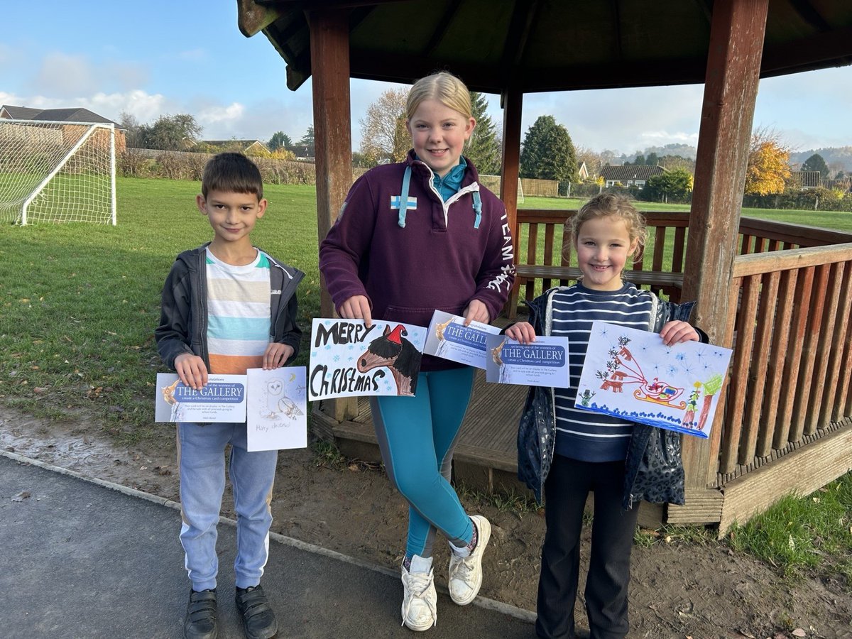Congratulations to our competition winners who will have their designs made into Christmas Cards to be sold in The Gallery at Kirkbymoorside. Money, from the sale of the Christmas cards, will go to Friends of School.