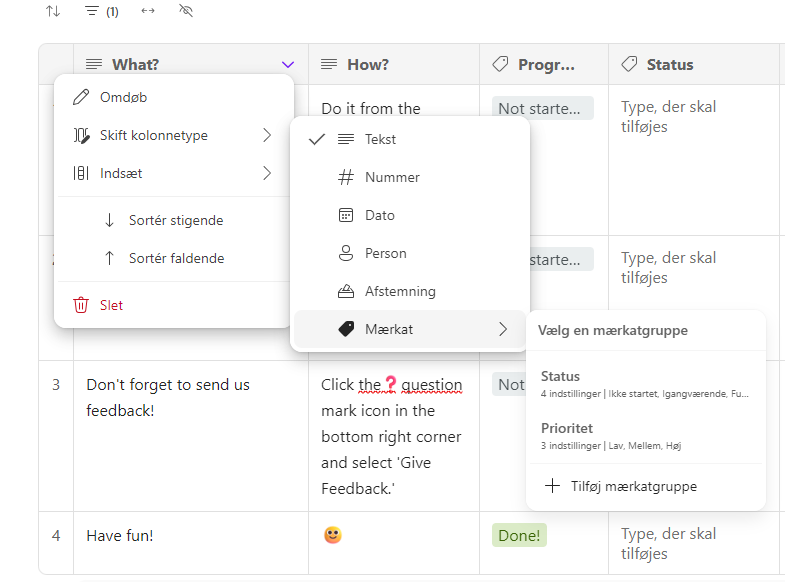 MortenNJensen's tweet photo. @taminecm @MicrosoftLoop In the table you can only use Select under Change column type =image 1: in Multi-Select can you have more than one. see image 2. 
@taminecm https://t.co/FEOBEGiw6s