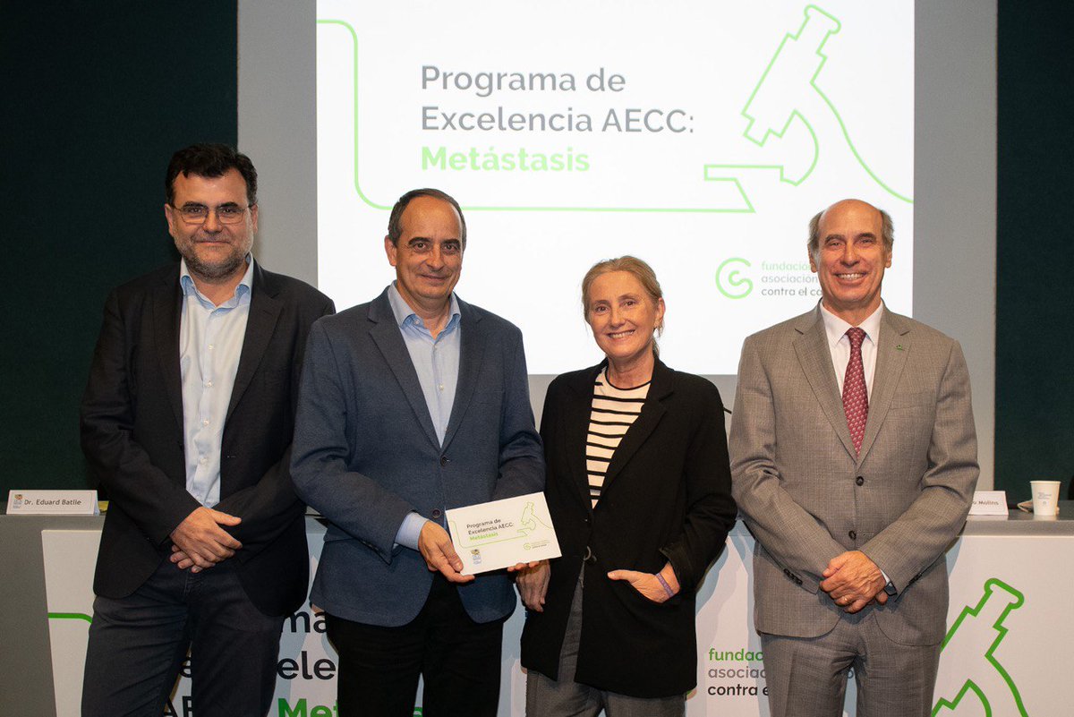 📢<a href="/ContraCancerEs/">Asociación Española Contra el Cáncer</a> e #IRBBarcelona anuncian una alianza pionera para combatir la #metástasis del #cáncer.

🎯El #IRBBarcelona recibe 2M€ del Programa de Excelencia AECC Metástasis: Ciencia de Excelencia contra la metástasis.

➡️rb.gy/kdmd5o

#CancerResearch #IRBScience