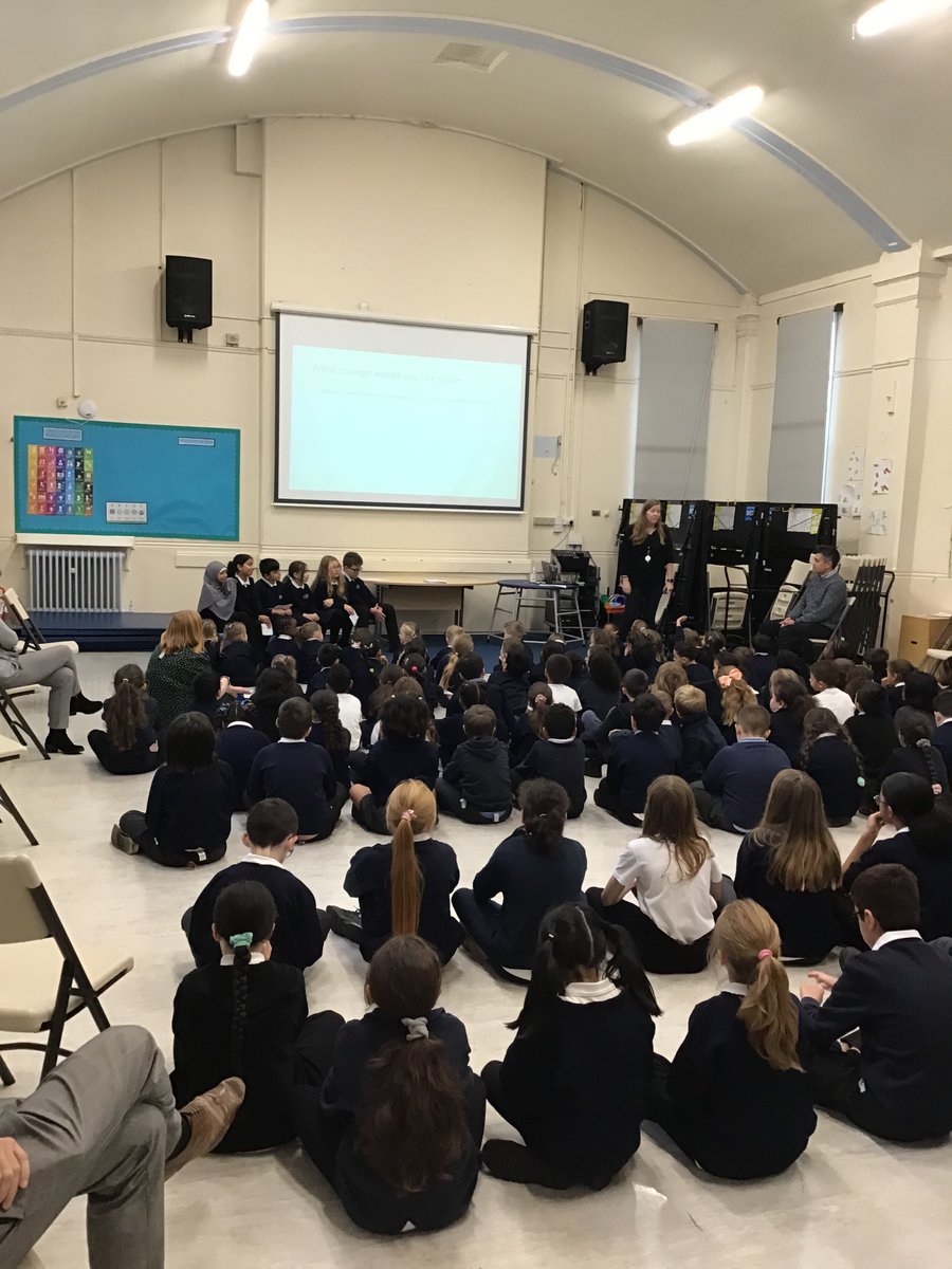 World Children's Day - A group of our #RightsRespecting Councillors led assembly today, teaching us about the power of our voices and the difference that we can make. We learned about advocacy and are now busy thinking about how to use our voice to fight for change #RRarticle13