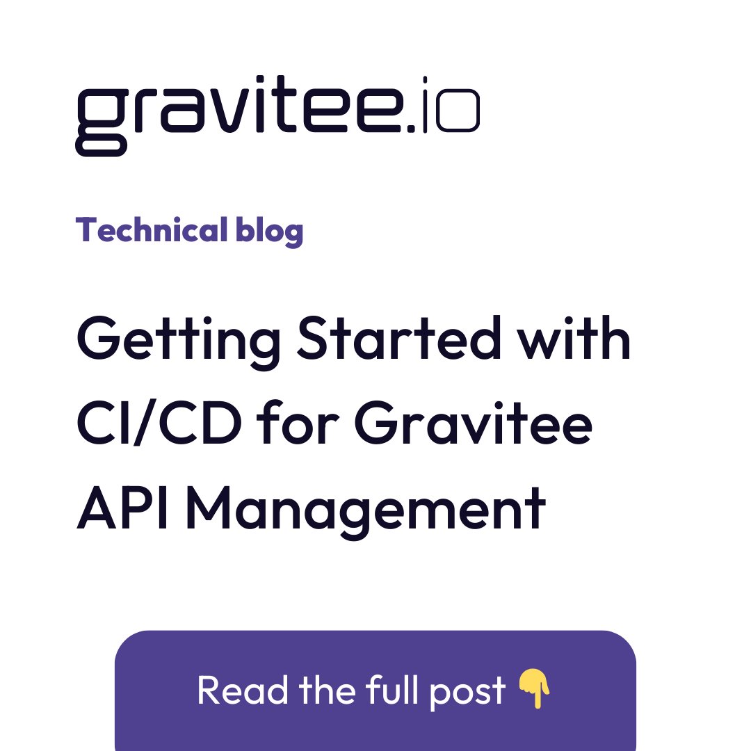 Looking to streamline your API management process from development to production? Check out our latest blog post from Benjamin Bandali to learn how to automate CI/CD pipelines for Gravitee API Management using GitLab. See the full article here 👉 okt.to/FLPwVp