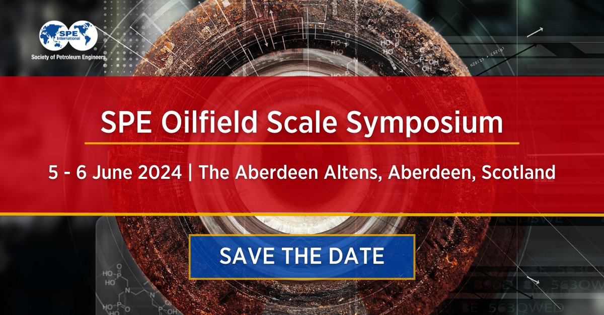 SPEtweets's tweet photo. Take the opportunity to upgrade your technical knowledge, engage in discussions about industry challenges, and explore the latest developments and advancements at the SPE Oilfield Scale Symposium.

https://t.co/qg9DvtXpec

#SPEevents #OilfieldScale #Scalemanagement https://t.co/AcpSSs4kXy