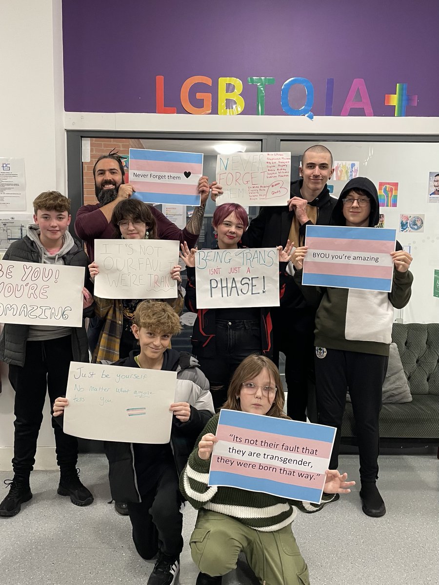 Young people from our BYOU youth group have been marking today’s #TransDayOfRemembrance by sharing positive messages with the borough’s trans community.

The day honours transgender people whose lives have been lost due to anti-transgender violence or to suicide.