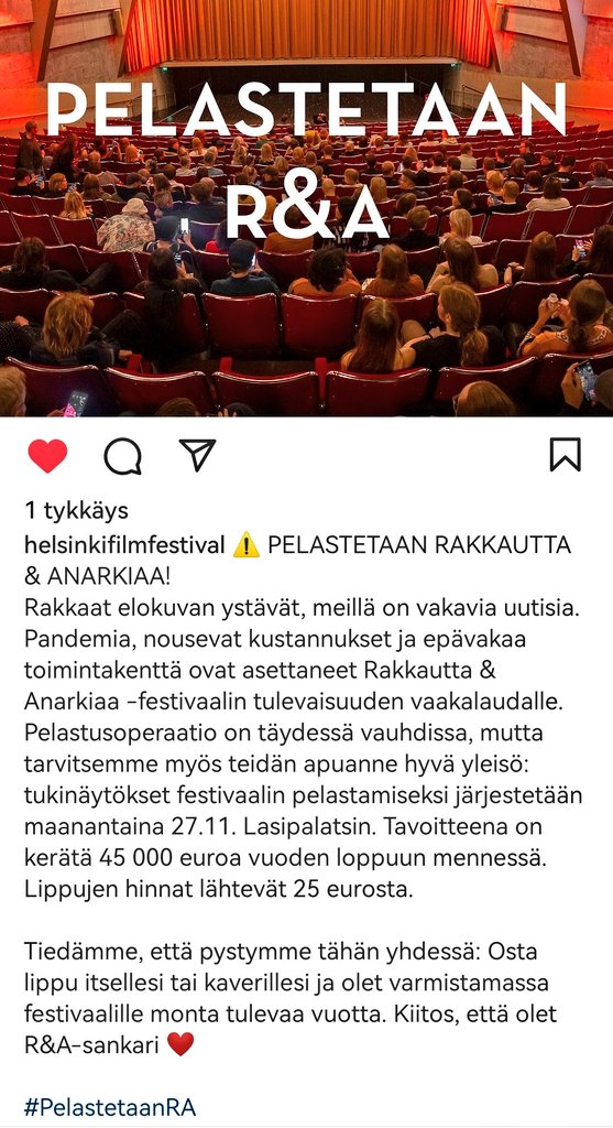 SatuYlavaara's tweet photo. #pelastetaanRA
Pelastetaan Rakkautta ja anarkiaa https://t.co/UKFFxLKnEn