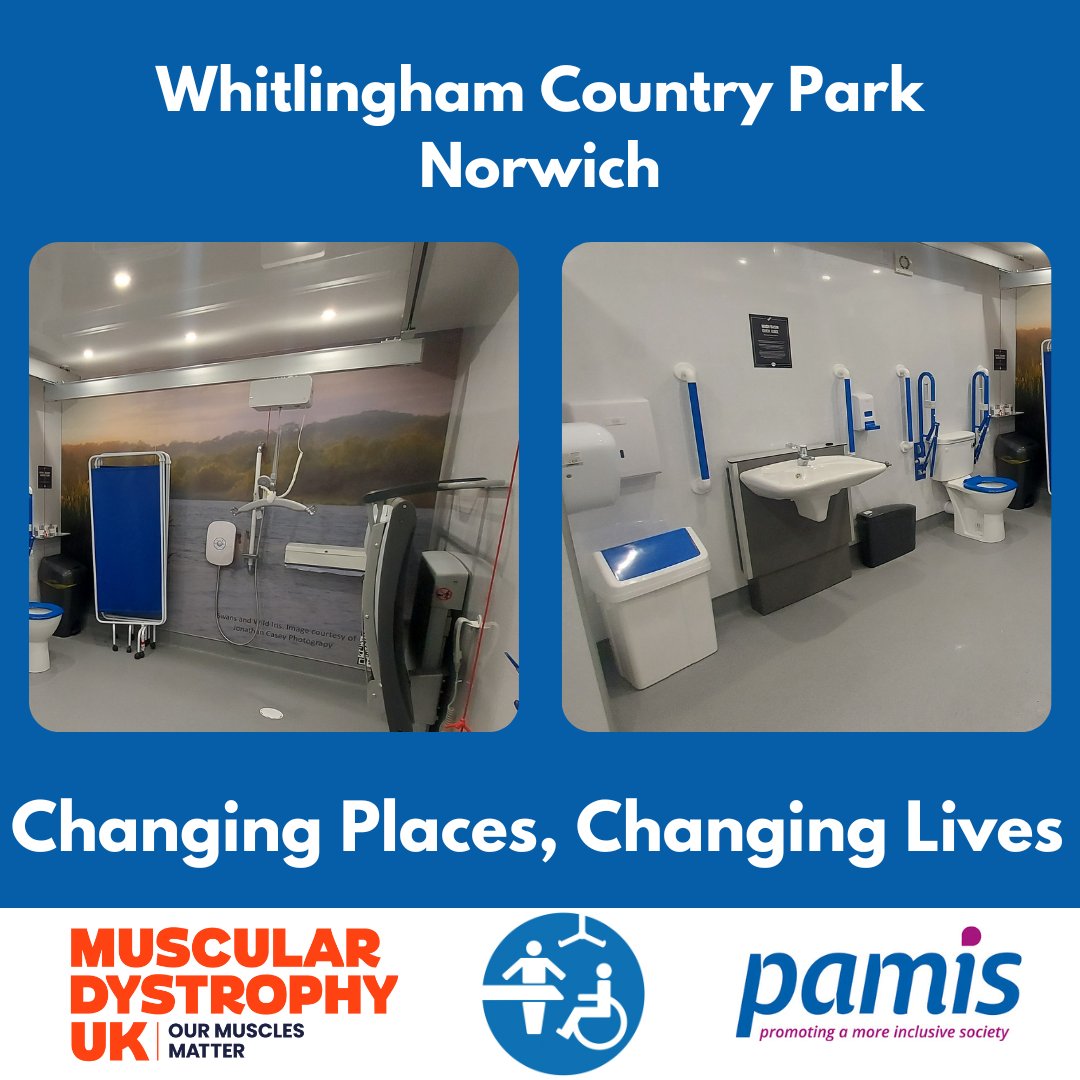 ChangingPlaceUK's tweet photo. We're starting our week with a new registration: Whitlingham Country Park in Norwich is now live on our map: https://t.co/3tHmTvW1zm 

This #ChangingPlacesToilet has been installed thanks to funding from the @luhc programme. 

Great work, @WhitlinghamCP! 

#AccessibilityMatters https://t.co/XQOoOIEfPA