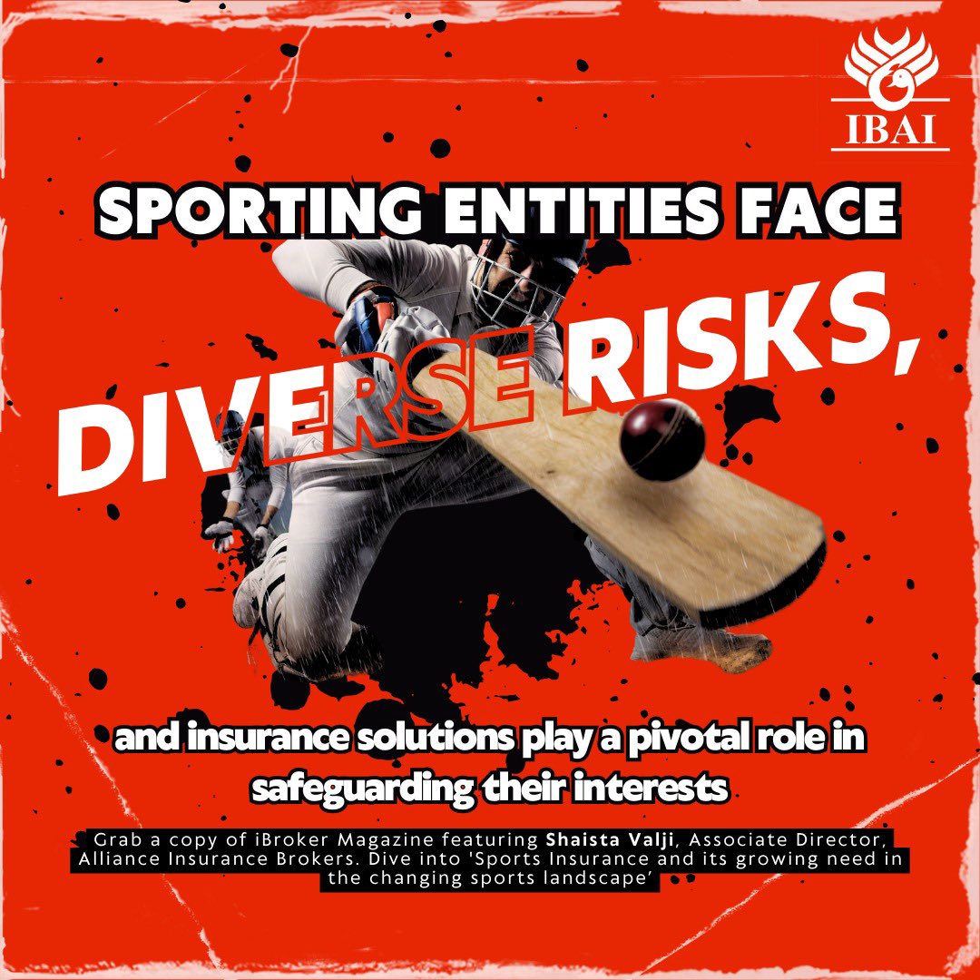 ibai_in's tweet image. From shielding event disruptions to safeguarding athletes & properties, sports insurance is the winning strategy for the evolving sports landscape. Grab a copy of iBroker magazine ft. Shaista Valji, Associate Director @ Alliance Insurance Brokers.
#SportsInsurance #EventCoverage