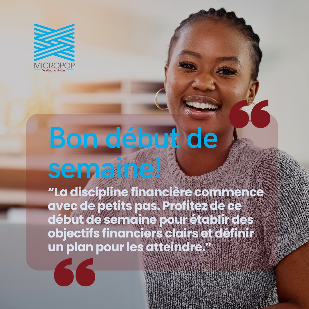 BP_MICROPOP's tweet image. Commencez votre semaine en vous fixant des objectifs financiers. #micropop #objectifs #débutdesemaine