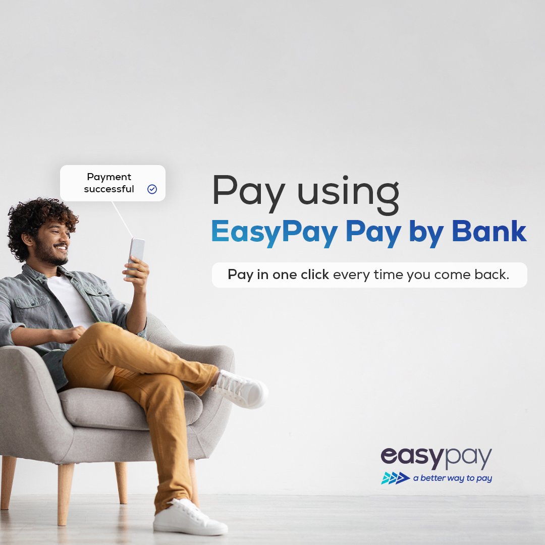 EasyPay Pay by Bank, an easy way to pay for your prepaid electricity, bills, and traffic fines on the EasyPay website.

📲💻 easypay.co.za

#EasyPay #PaybyBank #electricity #bills #trafficfines