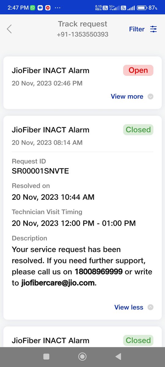 Mitron47999804's tweet photo. @reliancejio @JioCare you guys have the worst services I have ever experienced till date. I have made numerous service requests. And u still have the audacity to mark the request as resolved even when the engineers didn't come I want my issue to be resolved within 2 days https://t.co/7bRlvc3nY7