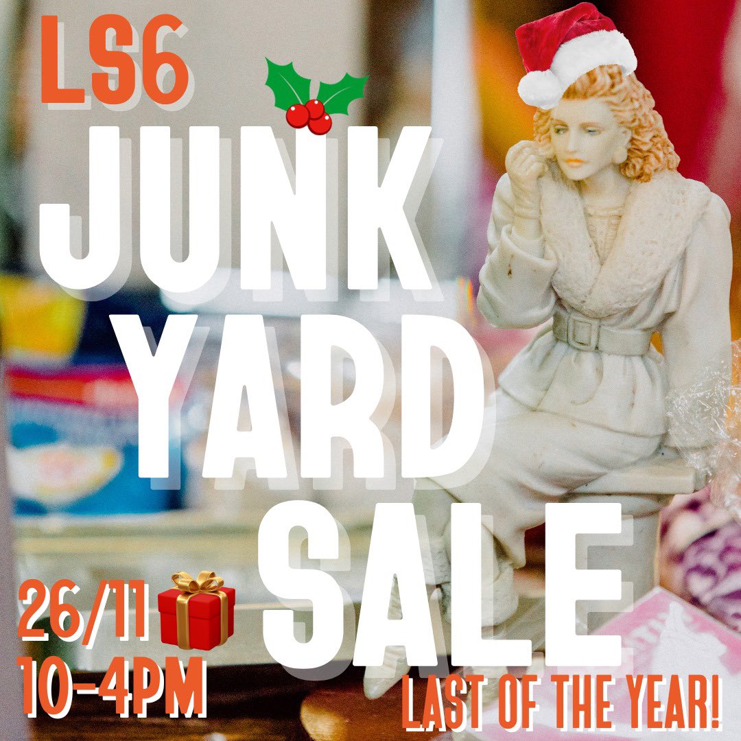 Last Junk Yard Sale of the year this Sunday! A chance to get those sustainable Christmas presents you still need… 💚♻️ 🥰 buytickets.at/leftbankleeds/…