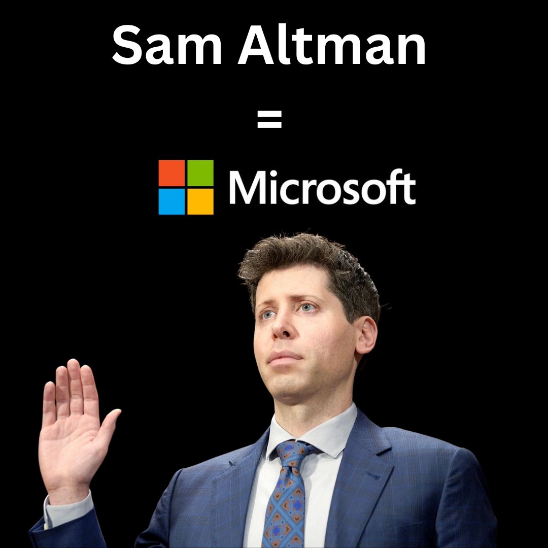 JUST IN: 𝗦𝗮𝗺 𝗔𝗹𝘁𝗺𝗮𝗻 𝘀𝗲𝘁 𝘁𝗼 𝗹𝗲𝗮𝗱 𝗠𝗶𝗰𝗿𝗼𝘀𝗼𝗳𝘁'𝘀 𝗻𝗲𝘄 𝗔𝗱𝘃𝗮𝗻𝗰𝗲𝗱 𝗔𝗜 𝗧𝗲𝗮𝗺, 𝗮𝗻𝗻𝗼𝘂𝗻𝗰𝗲𝘀 𝗦𝗮𝘁𝘆𝗮 𝗡𝗮𝗱𝗲𝗹𝗹𝗮!

"Excited to collaborate with Emmett Shear &amp; OAI's new leaders. Big welcome to Sam Altman &amp; Greg Brockman, leading our