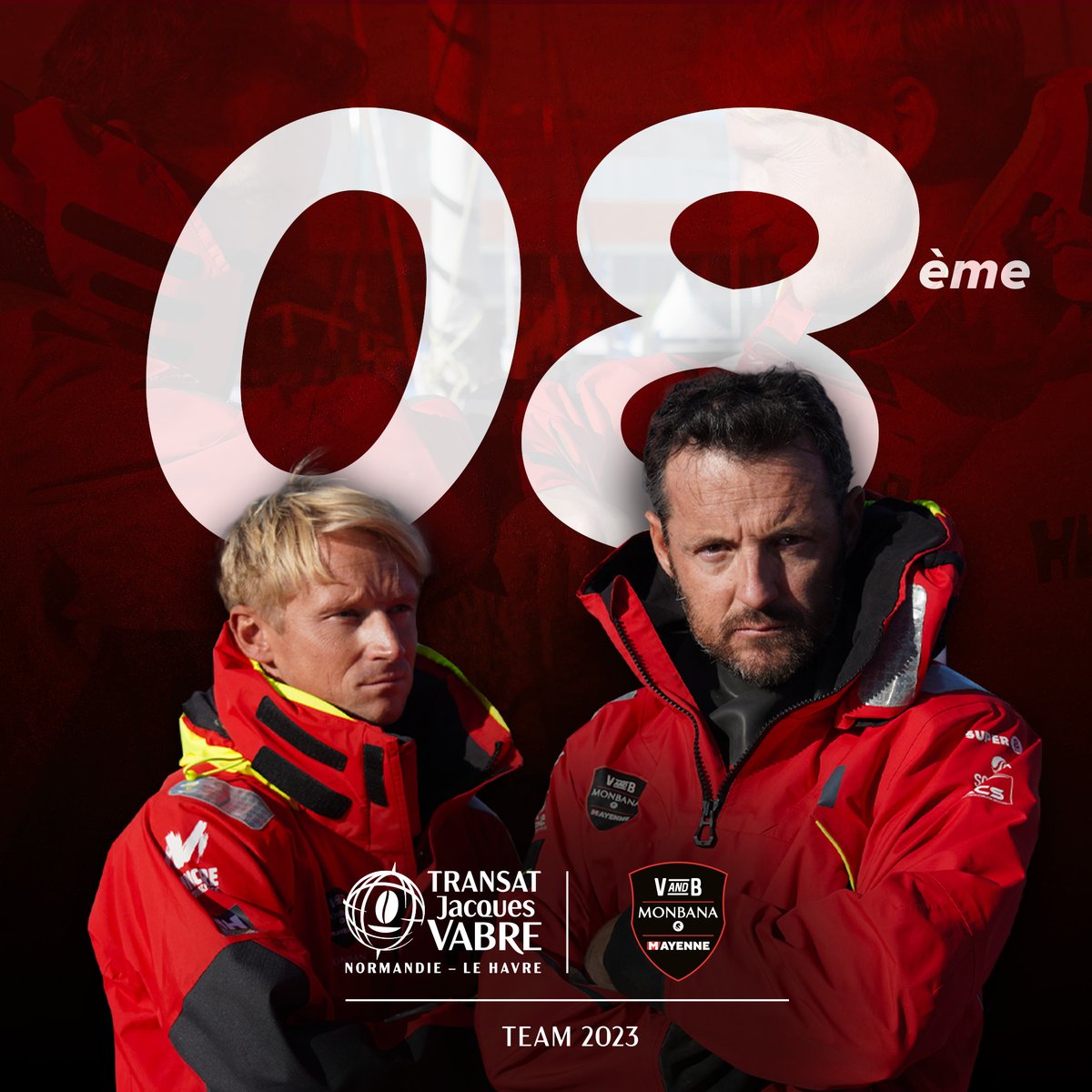 MaximeSorel's tweet photo. Finishers 🏁 - @TransatJV @ImocaGS
8ème en 12 jours, 21 heures, 23 minutes, 1 seconde
Cette course aura été « hors du commun » !
La saison #2023 touche à sa fin, et #2024 sera pour V and B - Monbana - Mayenne, une année XXL ! 

#imoca #offshore #courseaularge #TransatJacquesVabre https://t.co/Y6zr9YxlBx