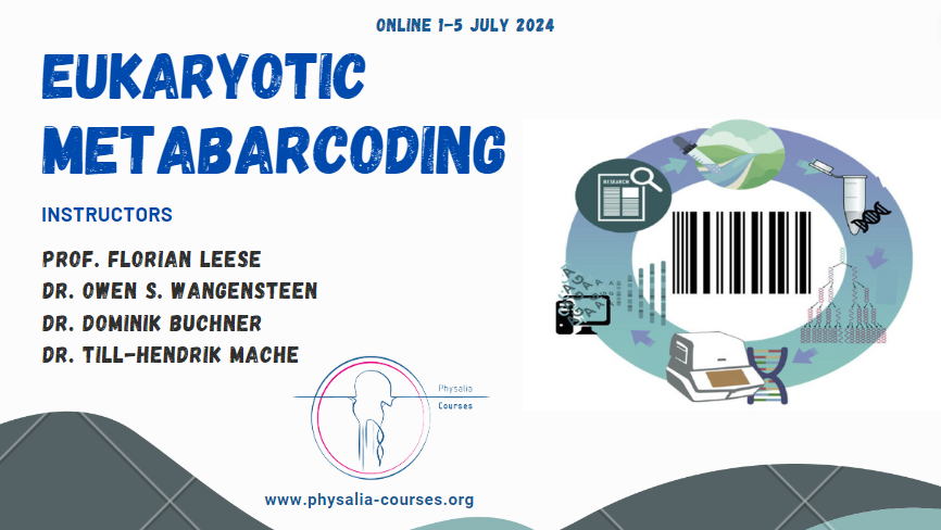 Interested in Eukaryotic #Metabarcoding #eDNA? Registrations are now open for the next edition of our workshop with this amazing lineup of instructors @leeselab @TillMacher @buchner_dominik & @owenwangensteen. Do not miss this opportunity: physalia-courses.org/courses-worksh…