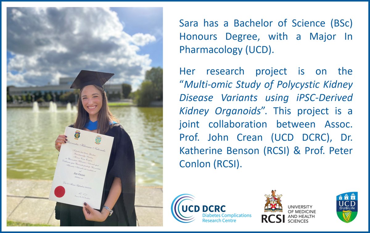 @UCDDCRC welcomes new PhD student Ms Sara Knezevic. @RCSI_Irl @UCD_SBBS @UCD_Conway