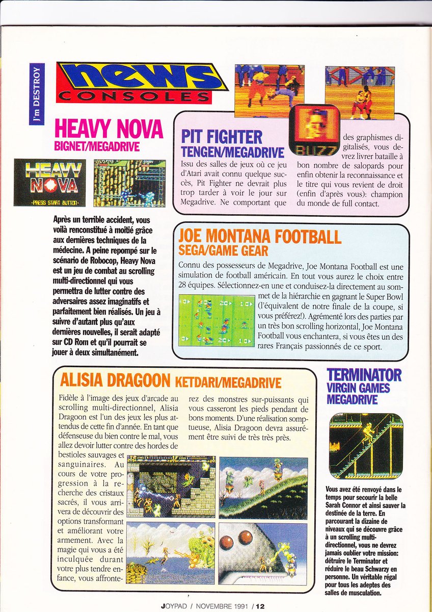 AllmightoFranky's tweet photo. On continue les Newseries avec du #SteelEmpire,#AlisiaDragoon,#PitFighter et #TheTerminator sur #Megadrive, du jeu sur #GameGear et d'autres!! 3/4 https://t.co/8GdBpPsek0