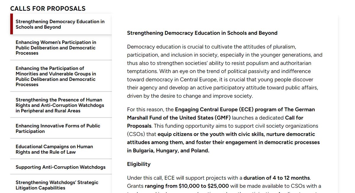 #GMF's Engaging Central Europe (@GMF_ECE) program is glad to announce the new #CallsforProposals of its @USAID supported #CEBRICS program. 
Designed to support #CSOs and civic activists in #Bulgaria, #Hungary & #Poland, CEBRICS 
👉Strengthens #Democracy and Human Rights Education