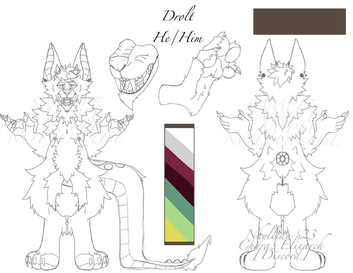 Working on another ref sheet, this one for Elixarch. Black rectangle is gonna be for an eyes painting. 
#wip #sketch #furry #fursona #anthro #anthrofurry #anthrowolf #dog #anthrodog #dragondog #dogdragon #reference #referencesheet