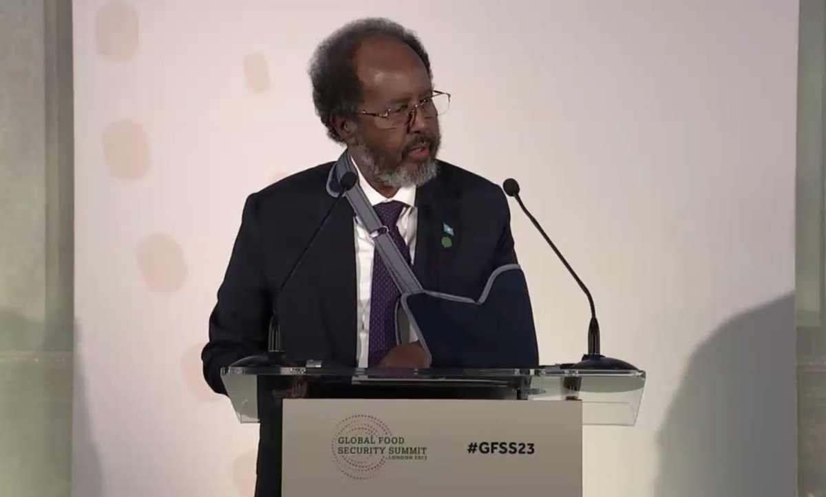 paulnewnham's tweet photo. While countries have helped to avert famine in Somalia, the underlying factors driving hunger still persist, says @HassanSMohamud at #GFSS23. To secure the future, we must act, beyond saving lives to address the root causes of hunger👉 https://t.co/6SvVtCvrNM
#StepUpSaveLives https://t.co/msug1QGO9g