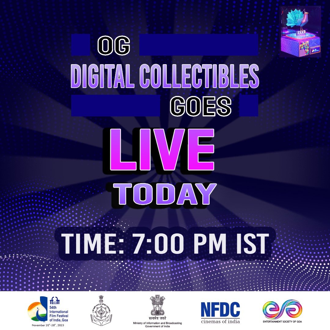 The much anticipated day has finally arrived!! OG Digital Collectibles from @IFFIGoa goes live today and it's a delight for us to be the tech partner. Check it out 👉iffidigitalcollectibles.nfdcindia.com #digitalcollectibles #IFFI2023 #IFFI54