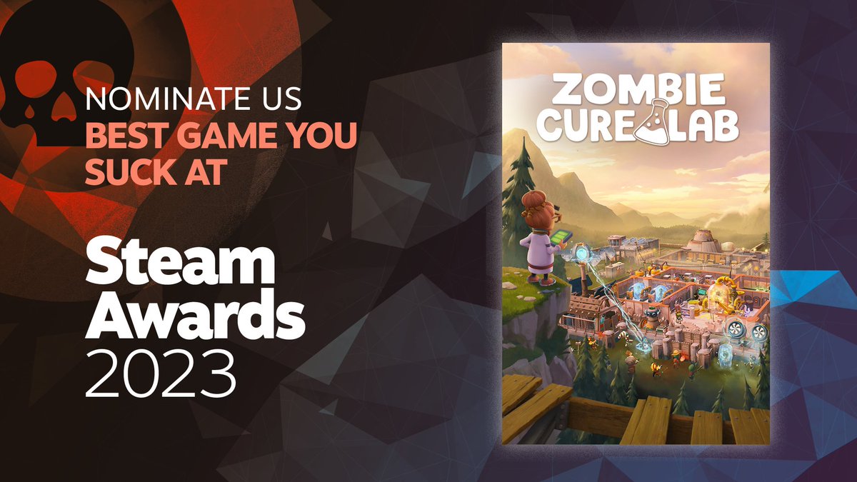 The Steam Awards are just around the corner again!

Do you see Zombie Cure Lab as the "Best game you suck at"?
Then nominate us!

We are happy about your commitment :)
👇store.steampowered.com/news/app/16202…