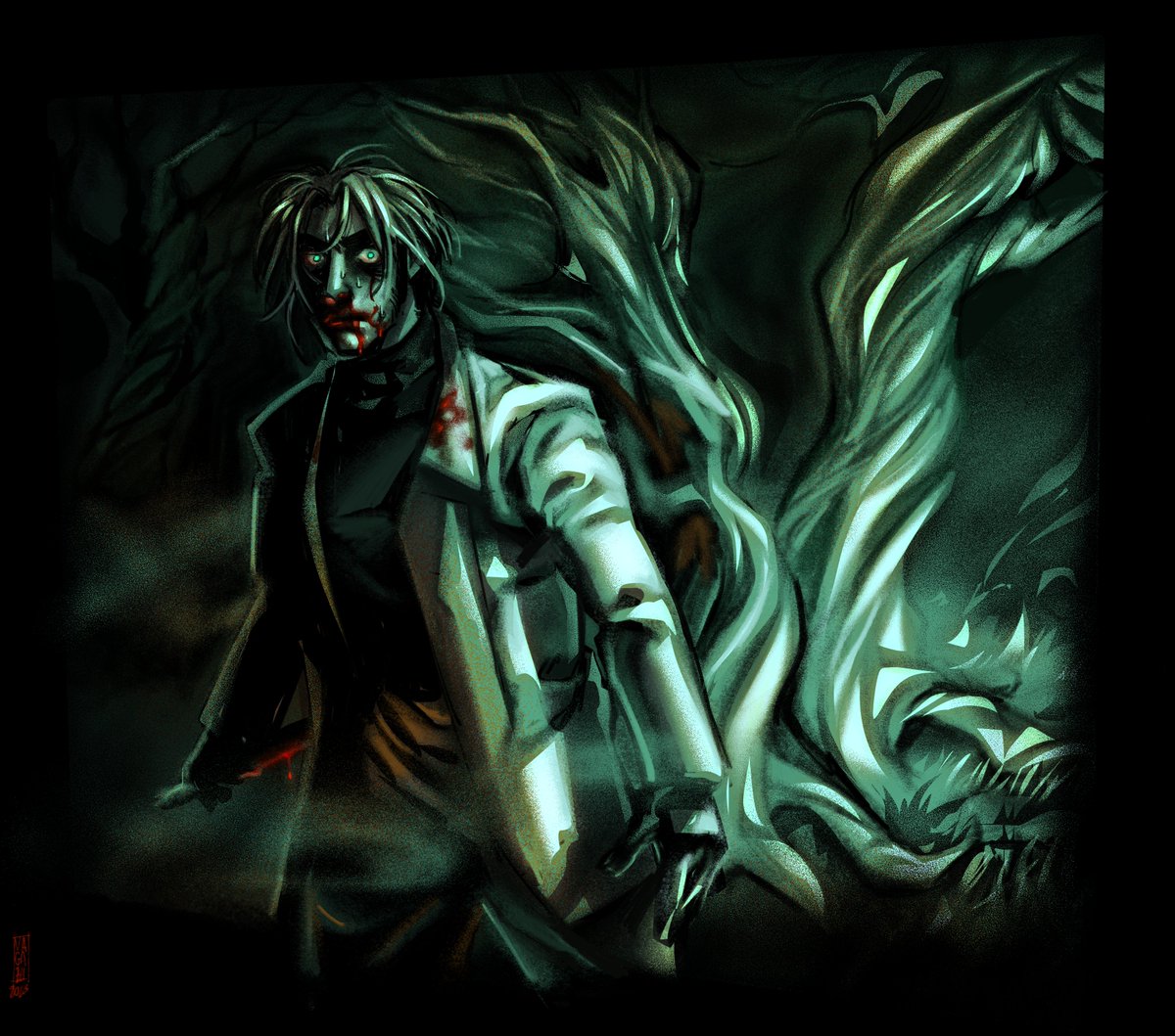 Dead summer, a rotting corpse is in the sunlight