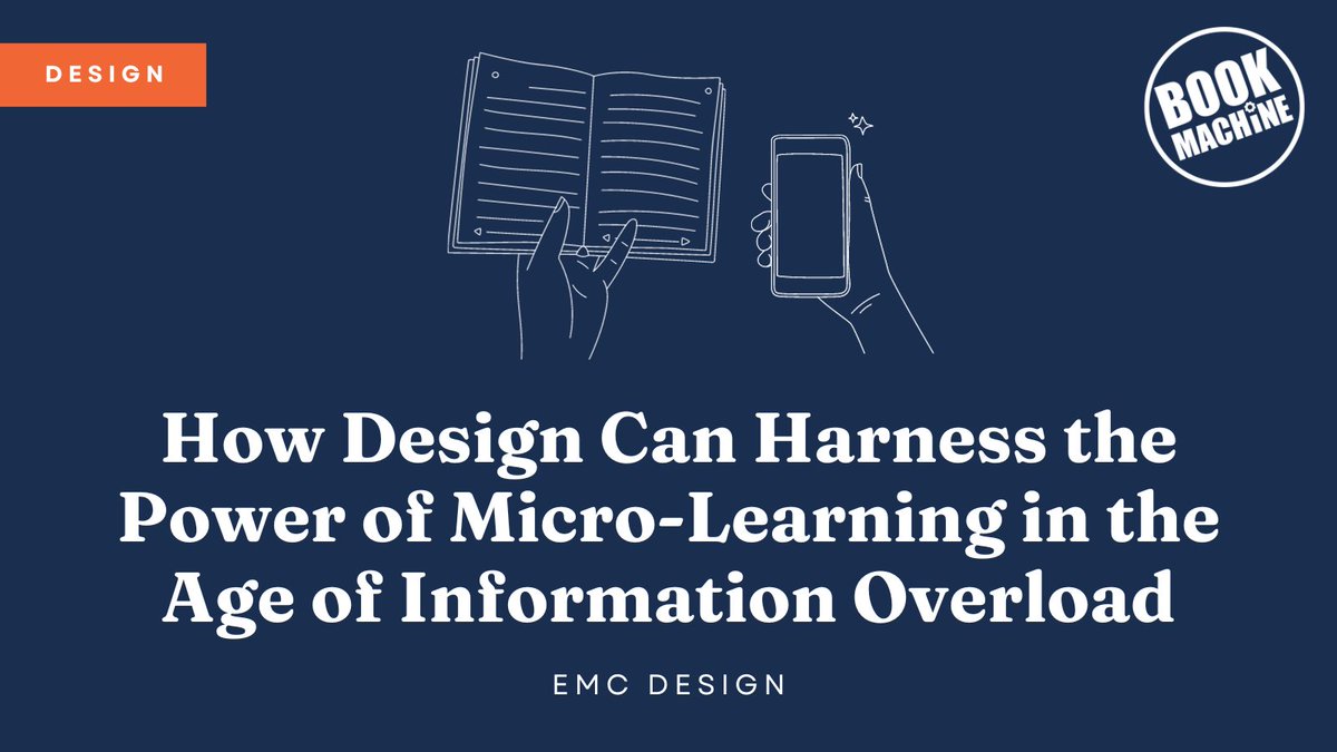 📖 NEW BLOG POST | How Design Can Harness the Power of Micro-Learning in the Age of Information Overload⁠, by the ⁠@emcdesignltd team: buff.ly/3R1hH32 Pick up design tips to help learners find and understand what they need to know from your content.