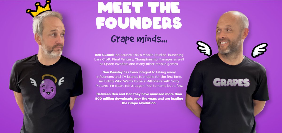 Peter_ethNFT's tweet photo. What???
Is there a project that awards an NFT worth 2eth if you win? 
I will attach the Raffle link at the end of the thread. 

Have you heard of @Joingrapes @JoinGrapeCoin?
After #Meme Token, we should keep an eye on #GRAPE.

🧐What is The Grapes?

GRAPES have been designed to be a cross-media NFT project with gaming, animated series, merchandise and licensing dropping in May 2023. ⁠

The team behind GRAPES are creators, developers and designers who have had more than 500m+ downloads and have led studio teams across Europe & North America for Square Enix & are backed by Animoca Brands. ⁠

👥Team info

✔️Co-Founders
@bencusack - Led Square Enix’s Mobile Studios, launching Lara Croft, Final Fantasy, Championship Manager as well as Space Invaders and many other mobile games.
@danbeasley1 - Has been integral to taking many influencers and TV brands to mobile for the first time, including Who Wants to be a Millionaire with Sony Pictures, Mr Bean, KSI & Logan Paul to name but a few.

✔️Advisors
@ysiu - Animoca Brands founder
@borgetsebastien - Co-Founder of The Sandbox
@RobbyYung - Animoca Brands CEO

🫂 Partners
 
@FortniteGame, @Roblox, @animocabrands, @TheSandboxGame, @MocaverseNFT, @SonyPictures, @olivexai...etc

It is so powerful that no more words are needed.

🎫The Grapes NFT collection info

A total of 3,333 Grapes NFTs were priced at just 0.039eth in mint at launch.
FP has been close to 2eth lately with their excellent operation and expectations for the token launch.

💰 $GRAPE Token Info

● Total supply : 2,000,000,000
- The Presale accounts for 5-7%.
- 40% is allocated for airdrops and rewards.
- NFT holders will receive guaranteed WL & 3 Golden Tickets(FCFS).

📍Premint raffle link : https://t.co/VTcEuVxRDa
(2 Grape NFT & 50 Golden Tickets)

Currently, funds are focused on game projects that combine tokens.
$MEME has created a boom in the market, and it's one of the most anticipated projects among latecomers.
This must be caught.
I'm sure you won't regret it.
