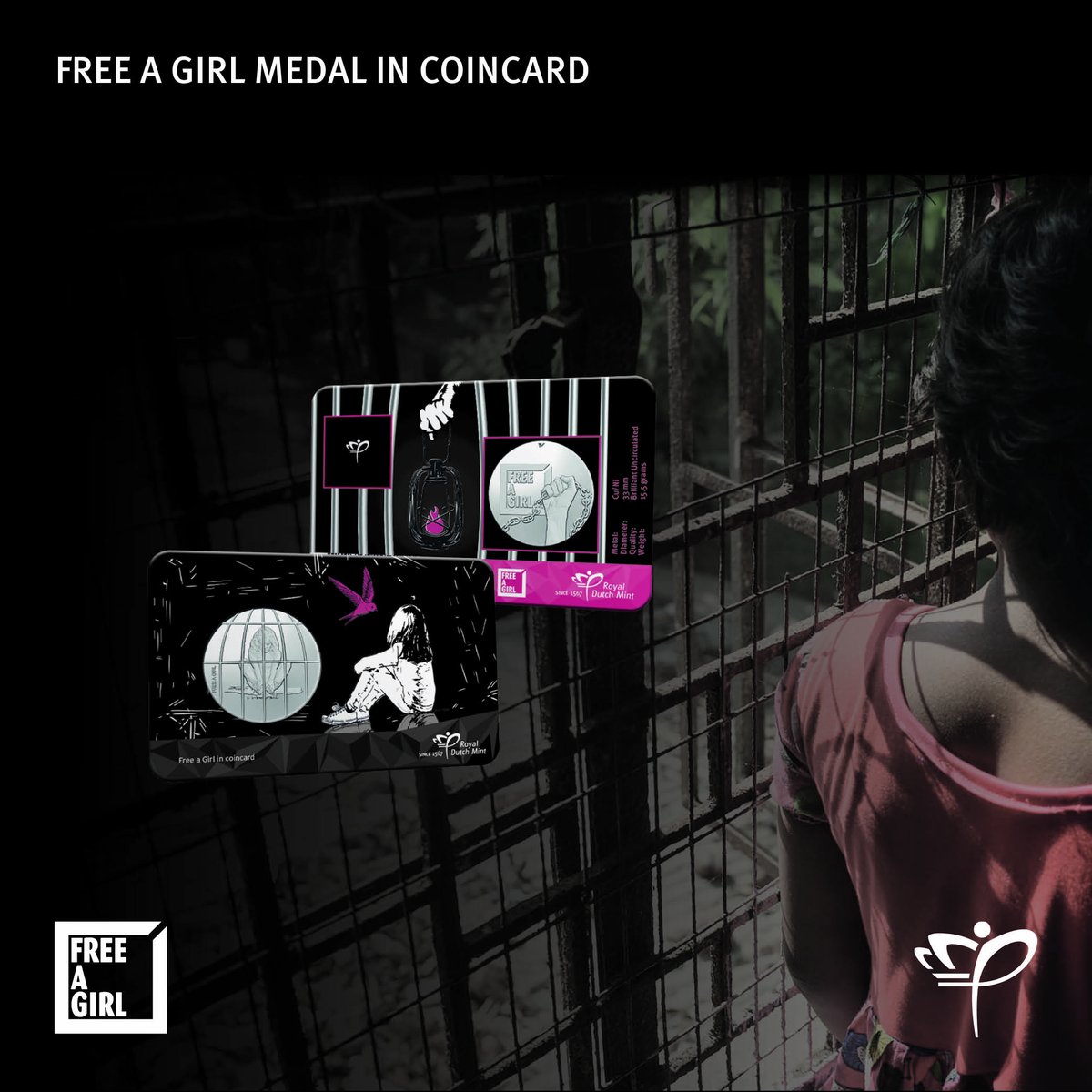 royaldutchmint's tweet photo. On the International Day of Child Rights, we release the Free a Girl coincard with first ever Royal Dutch Mint NFT. As a tribute to the important work Free a Girl is doing eve
#freeagirl #royaldutchmint #childrights 
learn more: https://t.co/gLZLqRiel4 https://t.co/9EpKgY66vf
