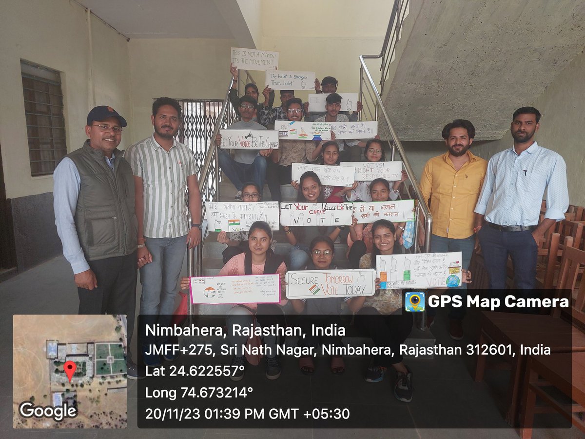 nssgcnbh's tweet photo. डॉ. भीमराव अंबेडकर राजकीय  महाविद्यालय, निंबाहेड़ा  में ELC एवं NSS के संयुक्त तत्वाधान में मतदाता जागरूकता के तहत स्लोगन प्रतियोगिता आयोजित की गई । प्रतियोगिता का उद्देश्य विद्यार्थियों में मतदान के प्रति जागरूकता लाना था। @NssRajasthan @bhagwan_prof @DrNeelam_Sethi https://t.co/XiNGigYsSl