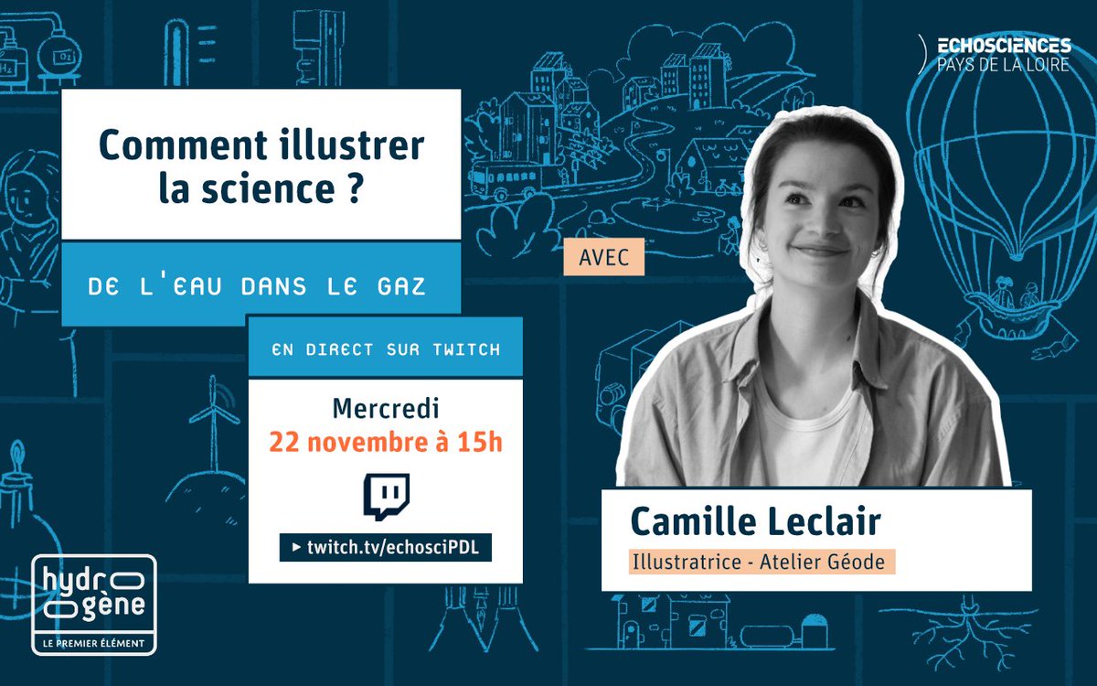 📣 On sera en live sur Twitch ce mercredi à 15h. On parlera illustration des sciences avec Camille, illustratrice. 🖌️ ▶️ twitch.tv/echosciencespdl