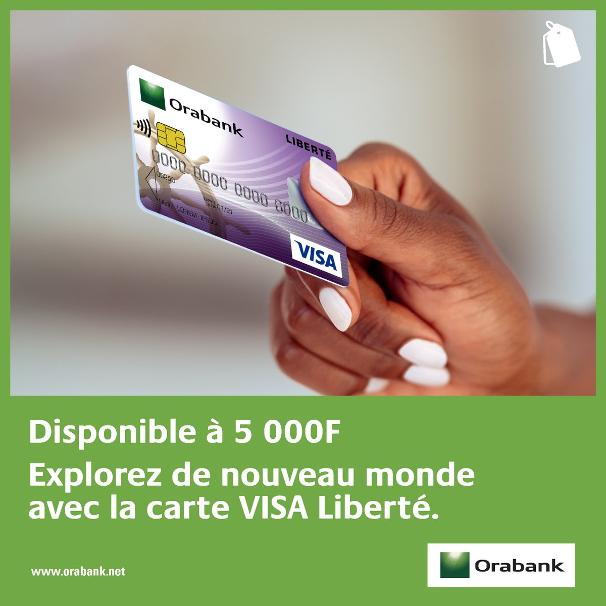 Pour vos achats en ligne, vos paiements par TPE ou vos retraits aux GAB, privilégiez la carte VISA prépayée Liberté d'Orabank Burkina. Elle est à 5 000 FCFA avec une durée de validité de 3 ans.
N'attendez-plus ! Rendez-vous en agence.
#OrabankBurkina #Liberté #Visa