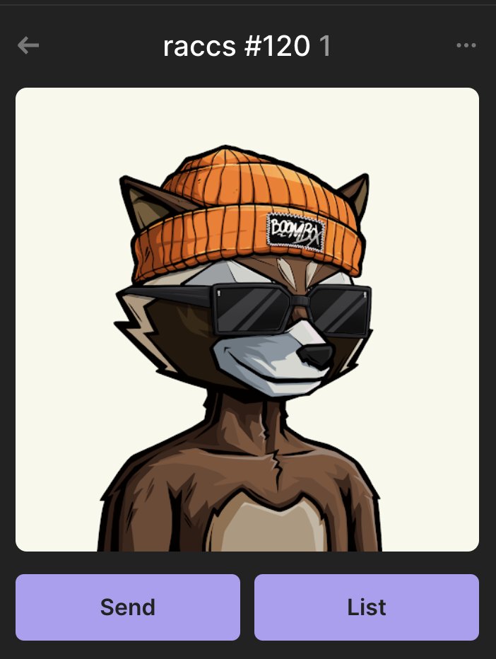 Just coped my 1st <a href="/RaccsNFT/">raccs</a> !!! I found some lost Sol and He looked happy 🦝❤️ <a href="/shawtygmi/">shawty</a> <a href="/NewDumbMoney/">🆕🤡💵</a> <a href="/BoomBoxJim/">BoomBoxJim</a> <a href="/BoomBoxMarket/">BoomBox Market 🟣</a> 🎉🎉🎉