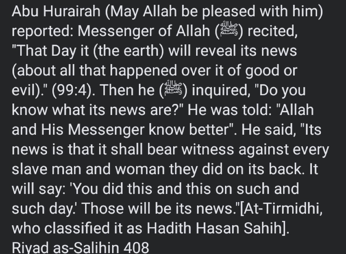 Hadith of the day: