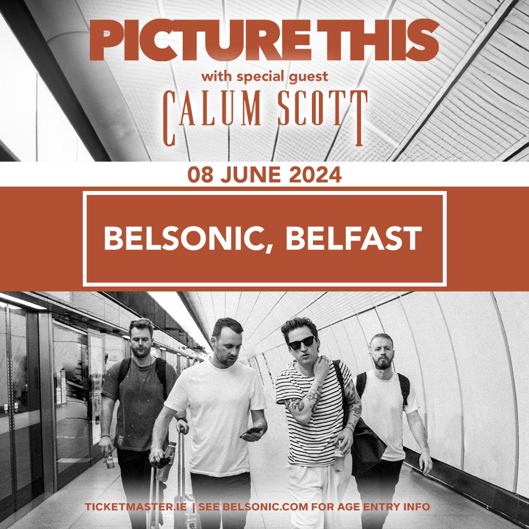 ★𝗝𝗨𝗦𝗧 𝗔𝗡𝗡𝗢𝗨𝗡𝗖𝗘𝗗★ @picturethis plus special guest @calumscott Sat 8 June 2024 @belsonicbelfast 𝗦𝗜𝗚𝗡 𝗨𝗣 for pre-sale ⇢ bit.ly/PictureThis--S… 🔃 RT for a chance to WIN tickets 🔃 Pre-Sale: Wed 10am General-Sale: Fri 10am