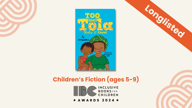 We are thrilled to see two of our fantastic author/illustrator duos longlisted for the inaugural Inclusive Books for Children Awards longlist:

Sona Sharma Wish Me Luck by @csoundar, Jen Khatun 

Too Small Tola Makes it Count by Atinuke and @onichum!

#IBCawards2024 @IBCplatform