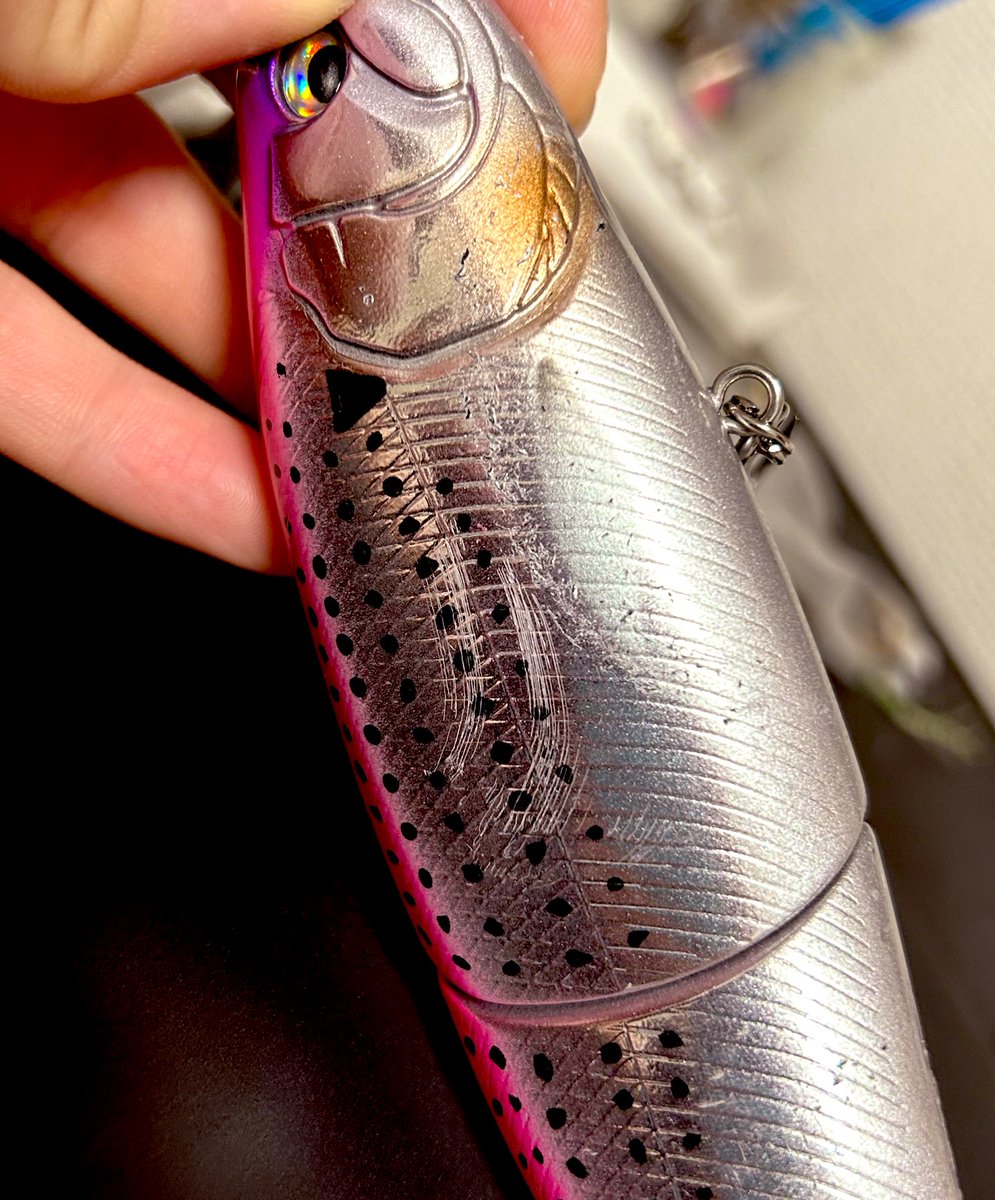 bluefishing0928's tweet photo. 神奈川の秘境まで遠征したらいい魚出てくれました🔥
HUNTERSでぶっ飛ばして、ゆっくりドリフトしたらドスッッッ!
歯型つきのバイトも何発かあったけど、そこで乗せられないのは経験値不足かな…
写真ブレッブレ笑
肉くん誘ってくれてありがとう
#babyface_japan #BB180
#MonsterKiss #HUNTERS https://t.co/TuZythq4l2