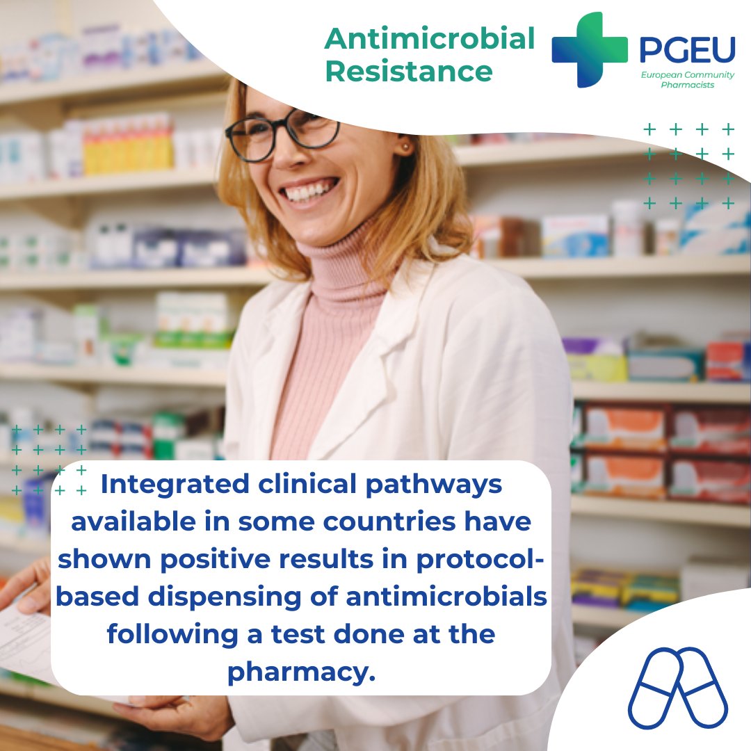 PGEU's tweet photo. In 🇮🇪, pharmacies provide on-the-spot #testing to distinguish between viral and bacterial infections. They offer tests for C-reactive protein and Group A Beta Hemolytic Streptococcus for quick identification.
More at https://t.co/m7JVJruOxg
#AMR #EEAD #KeepAntibioticsWorking https://t.co/HvYWan5kYl