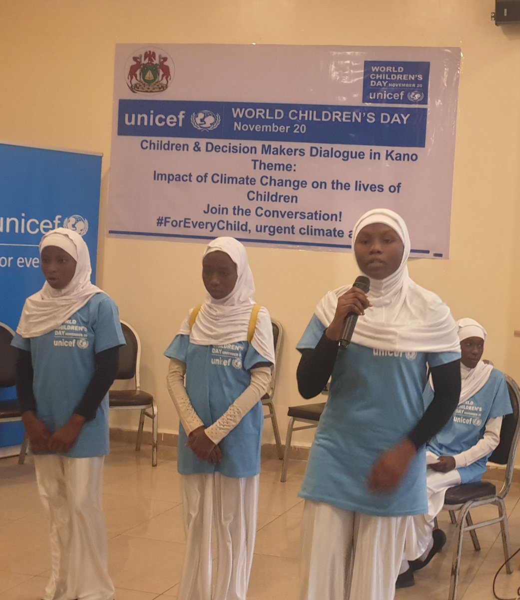It's #WorldChildren'sDay! In Kano, children are having a conversation on mitigating the impact of #climate change on lives of children. Join us!